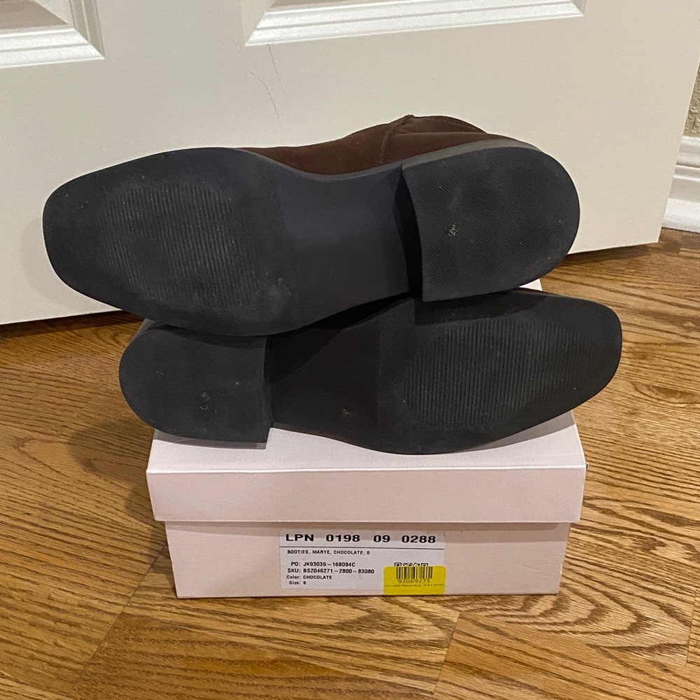JustFab Brown Suede Ankle Booties - Picture 4 of 4
